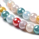 Opaque Electroplate Glass Beads Strands GLAA-P056-4mm-A01-3