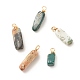 Natural Indian Agate Pendants PALLOY-JF01582-04-1