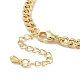 Bracelet à maillons léopard en zircone cubique chaînes gourmettes en laiton pour femmes BJEW-G664-01G-04-4