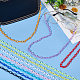 PandaHall 20 Strand Acrylic Cable Chains 10 Colors Oval Shape Curb Chain 18.5