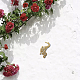 Creatcabin 音楽ウォールアート メタル壁装飾 壁看板 吊り下げ彫刻 自宅 寝室 リビングルーム キッチン ガーデン 新築祝い ギフト クリスマス ハロウィン ホリデー 壁装飾 7 x 11インチ (ゴールド) AJEW-WH0306-026-5