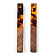 Transparent Resin & Walnut Wood Pendants RESI-N039-24D-2
