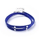 (vente d'usine de fêtes de bijoux) bracelets enroulés en faux suède BJEW-JB04413-2
