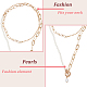 ANATTASOUL 2Pcs 2 Colors Plastic Imitation Pearl Beaded Necklaces Set NJEW-AN0001-10-3