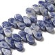 Natürliche blaue Fleck Jaspis Perlen Stränge G-B064-B59-1