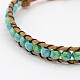 Bracelets perlés à la mode en turquoise synthétique X-BJEW-N211-06-2