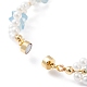 Bracelet perlé en perles de pierre naturelle mixte et coquillage X1-BJEW-TA00029-7
