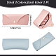 GORGECRAFT 3 Colors Portable Leather Glasses Case Hard Sunglasses Pouch with Button Closure 17x6.8x4.6cm Imitation Leather Travel Slip In Solid Color Eyeglasses Case Holder for Women Men AJEW-GF0006-61-2