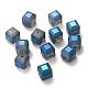 Frosted Crystal Glass Cube Beads X-FGLA-F001-A02-1
