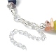 Natural Mixed Gemstone Chips & Shell Star Beaded Bracelet BJEW-TA00429-4