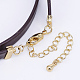 PU Leather Cord Choker Necklaces NJEW-H477-18-5