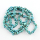 Croustilles teints perles de turquoise synthétique brins TURQ-Q099-35-2