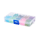Abalorios de vidrio transparentes&nbsp;FGLA-X0001-03-8mm-WH-2