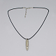Valentines Day Presents for Him Zinc Alloy Bullet Necklaces X-NJEW-S002-22-2