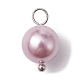 Shell Pearl Dyed Round Charms PALLOY-JF02245-02-2