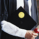 Craspire 144 個シルバー箔エンボスステッカー 2 インチスター自己粘着証明書シールステッカーメダル装飾ステッカー卒業企業公証人シール封筒卒業証書賞 DIY-WH0451-011-5