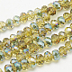 Chapelets de perles en rondelles facettées en verre électrolytique EGLA-D020-8x5mm-M-2