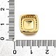 Латунные микропаве прозрачные многонитевые звенья из циркония KK-B136-14G-3