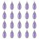 OLYCRAFT 20pcsWater Drop Pendants Crystal Beads Pendants Charms Rhinestone Teardrop Pendants Platinum Plated Faceted Glass Crystal for Women Necklace and Earrings Making - Lilac RGLA-OC0001-19F-1