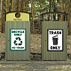 Globleland 2 pièces 2 panneaux d'avertissement en aluminium de style pour le recyclage des ordures DIY-GL0003-64C-3