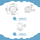 Unicraftale 50 компл. 12 мм плоские круглые звенья лотка для изготовления кабошонов из нержавеющей стали и прозрачных стеклянных кабошонов. DIY-UN0001-03P-3