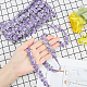 GORGECRAFT 5 Yards Flower Trim Ribbon Purple Flower DIY Lace Applique Sewing Craft Lace Edge Trim for Wedding Dresses Embellishment DIY Party Decor Clothes OCOR-GF0001-17C-3
