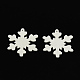 Ciondoli in legno tinto fiocco di neve WOOD-R240-24-1