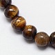 Bouddhiste bijoux de perles de mala bracelets tigre naturel bracelets élastiques des yeux BJEW-M007-6mm-01A-2