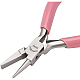 BENECREAT 13cm Pink Flat Nose/Round Nose Pliers with Non-slip Handle PT-BC0001-61-1