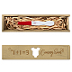 Boîte souvenir de test de grossesse en bois rectangulaire avec couvercle coulissant CON-WH0102-001-1