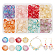 Pandahall elite 160pcs 8 couleurs perles de verre peintes par pulvérisation transparentes bicolores GLAA-PH0002-40-1