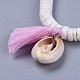 Cotton Thread Tassels Charm Bracelets BJEW-JB04385-02-3