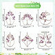 PandaHall Elite 6Pcs 6 Styles Natural Amethyst Copper Wire Wrapped Chip Big Pendants G-PH0002-16-2