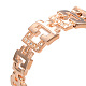 Valentine idée de cadeau de jour pour la petite amie de haute qualité montre strass bracelet en acier inoxydable WACH-A004-08RG-4