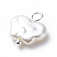 Pendentifs en plastique imitation perle ABS PALLOY-JF01876-04-3