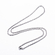 Collares de cadena de bordillo de 304 acero inoxidable NJEW-K099-04P-1
