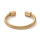 Bracelets manchettes bracelets jonc avec boule en 304 acier inoxydable BJEW-H570-06G-3