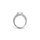 TINYSAND? Sterling Silver Round Cut CZ Engagement Rings TS-R159-S-75-4