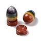Украшения для дисплея в форме яйца из натурального драгоценного камня чакры DJEW-G032-01-2