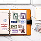 GLOBLELAND Vintage Postcard Clear Stamps Envelope Postage Stamp Postmark Silicone Clear Stamp Seals for Cards Making DIY Scrapbooking Photo Journal Album Decoration DIY-WH0167-56-1178-3