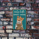 CREATCABIN 3 Cat Metal Tin Sign Why Hello Sweet Cheeks Funny Tin Sign Vintage Metal Poster Sign Retro Hanging Wall Art Decor for Home Bathroom Kitchen Living Room Christmas 8 x 12inch AJEW-WH0157-556-5