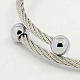 Bracelets de couple en acier inoxydable à la mode pour hommes 304 BJEW-L069-01-2