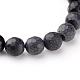 Chapelets de perles en pierre noire naturelle G-G542-8mm-04-5