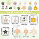 SUNNYCLUE 1 Box 120Pcs 15 Style Enamel Flower Charms Spring Charm Flower Charm Bulk Daisy Rose Maple Leaves Floral Charm for Jewelry Making Charms Women Adults DIY Craft Bracelets Necklace Earrings ENAM-SC0003-31-2
