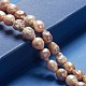 Fili di perle di keshi di perle barocche naturali PEAR-Q004-37-4