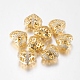 Brass Cubic Zirconia Beads ZIRC-F004-31G-1