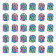 Nbeads 30 Stück Gestellbeschichtung aus Legierung in Regenbogenfarben PALLOY-NB0003-89-1