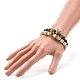Pierre de lave naturelle galvanisée et perles de howlite synthétiques ensemble de bracelets extensibles pour fille femmes BJEW-JB06924-6