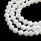 Brins de perles de verre galvanisées de couleur unie opaque GLAA-F029-P4mm-C15-3