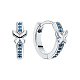 Butterfly Rhodium Plated Platinum 925 Sterling Silver Micro Pave Cubic Zirconia Hoop Earrings GD5193-2-2